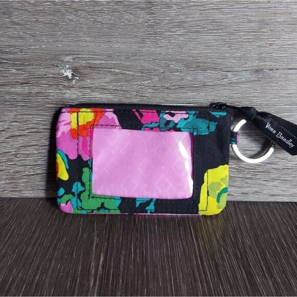 Vera Bradley Zip ID Case Hilo Meadow Keychain ID Window Cards Money - Picture 1 of 5